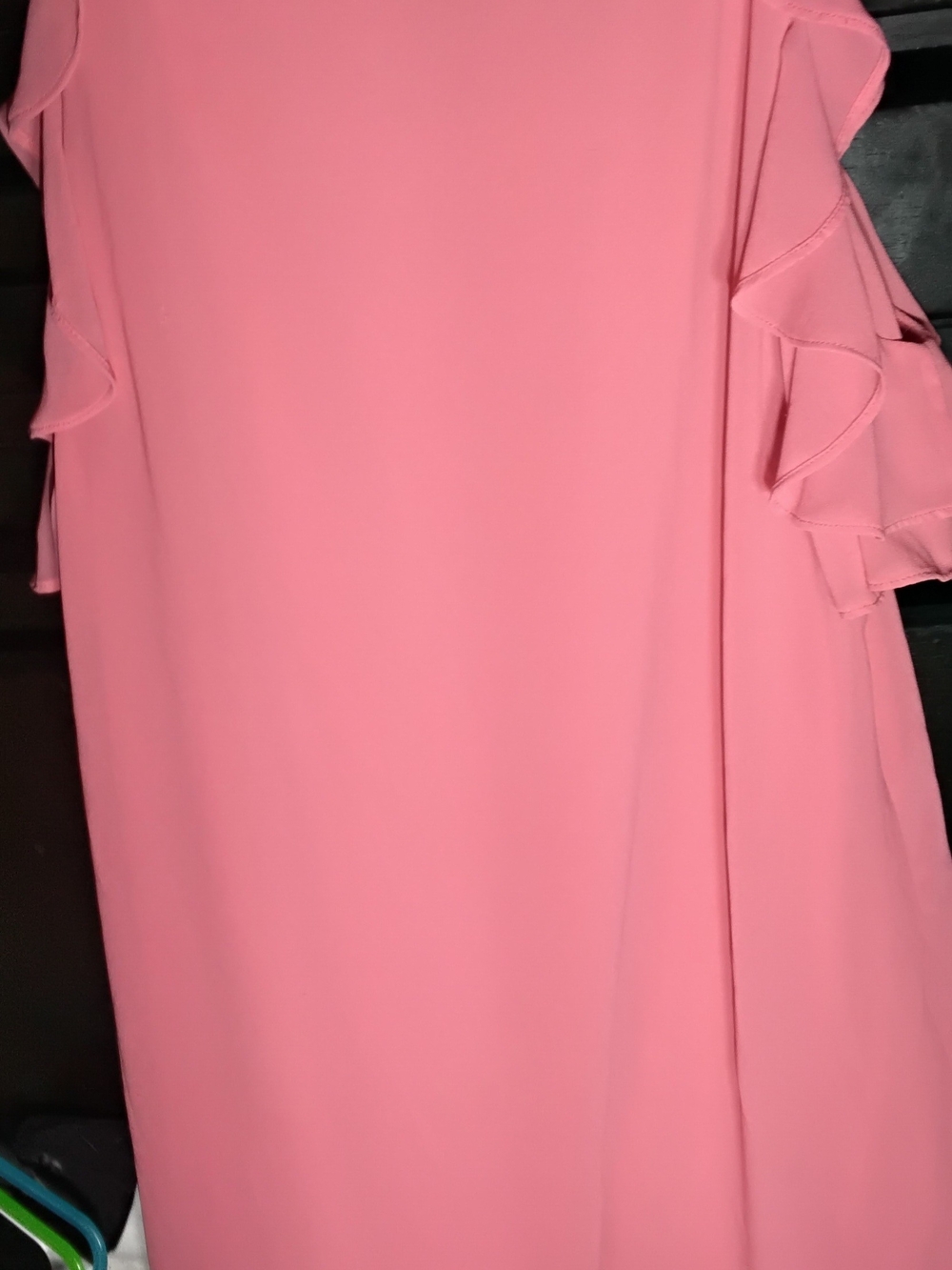 A. Byer Pink Cold-Shoulder Ruffle Dress - Picture 3 of 4